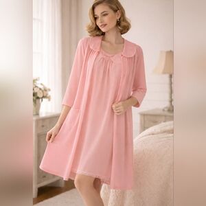 VTG Shadowline Gown Robe Set Size S Peignoir